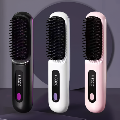 BloomBrushPro™ — Peine Alisador Portátil Inalámbrico Anti-Frizz